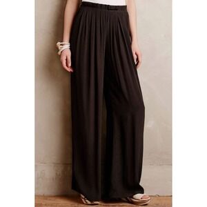 HARLYN Anthropologie Sabie Pleated Wide Leg Paperbag Waist Pants Grey Sz S